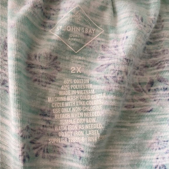 💥St. John’s Bay Plus-size Floral Off-Shoulder Top 2X - Picture 6 of 7